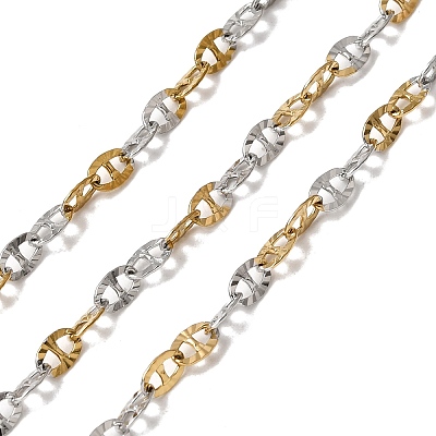 Two Tone 304 Stainless Steel Oval Link Chains SA-CBAB767-03GP-1