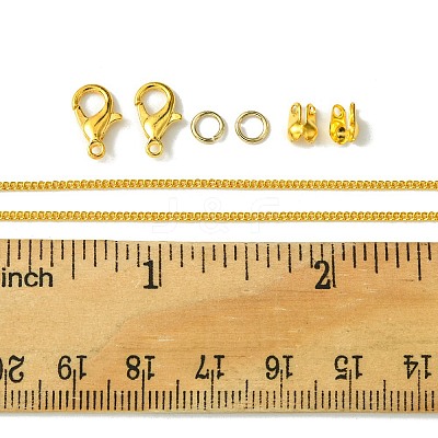 DIY Brass Chain Extender/End Chains Making Kits DIY-FS0005-61G-1