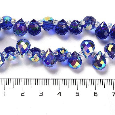Electroplate Glass Beads Strands EGLA-D030-17C-1