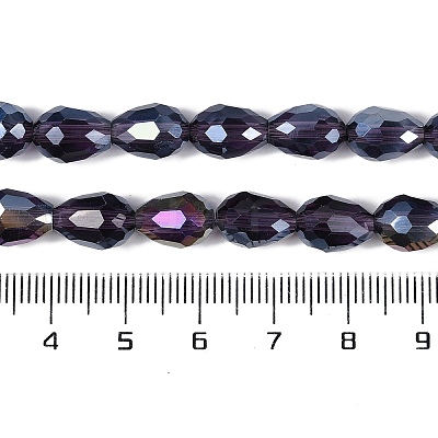Transparent Electroplate Glass Beads Strands LS-EGLA-N013-T6mm-B06-1