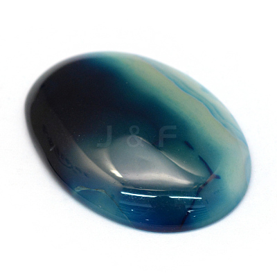 Oval Dyed Natural Striped Agate/Banded Agate Cabochons G-R349-30x40-11-1