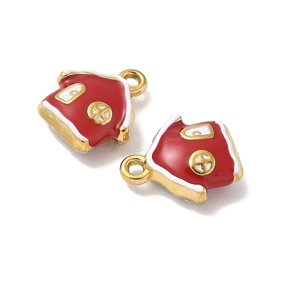 304 Stainless Steel Enamel Pendants STAS-L300-012G-10-1