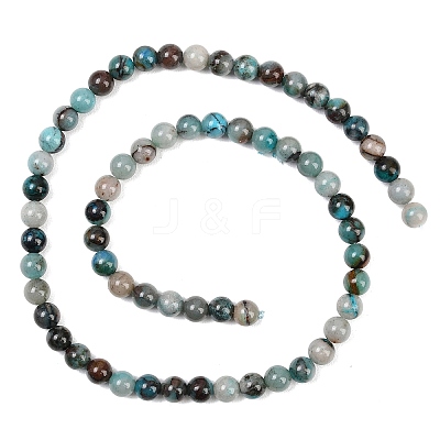 Natural Chrysocolla Beads Strands G-K405-B01-6mm-1