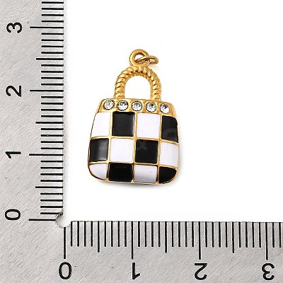 304 Stainless Steel Enamel Pendants X-STAS-B097-11G-1