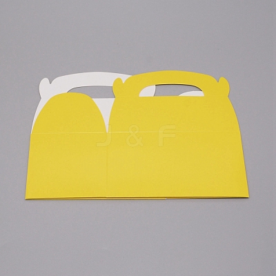 Solid Color Paper Fold Cakes Boxes CON-WH0081-22E-1