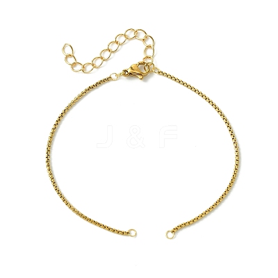 12Pcs 4 Style Half Finished 304 Stainless Steel Cable Chain Bracelets AJEW-NB0003-65-1