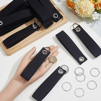 30Pcs Non-Woven Fabric Keychains KEYC-SP0001-64A-1