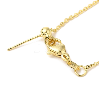 Brass Cable Chain Adjustable Slider Necklaces X-NJEW-B119-09G-1
