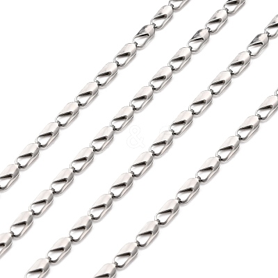 Tarnish Resistant 304 Stainless Steel Link Chains CHS-K002-25-1