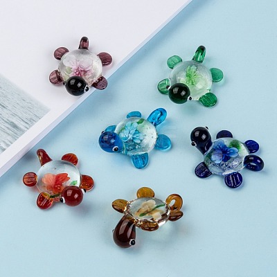 Handmade Lampwork Pendants LAMP-S078-B-1