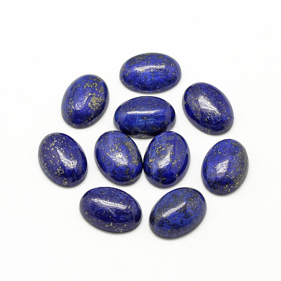 Natural Lapis Lazuli Cabochons G-R415-14x10-33-1