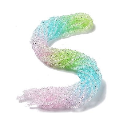 Transparent Glass Bead Strands GLAA-H023-03J-1