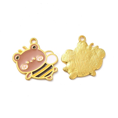 Rack Plating Alloy Enamel Pendants ENAM-F146-05G-1