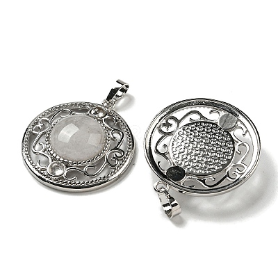 Natural Quartz Crystal Rock Crystal Pendants G-Q158-03D-1