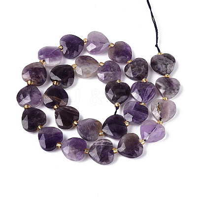 Natural Amethyst Beads Strands G-P592-B10-01-1
