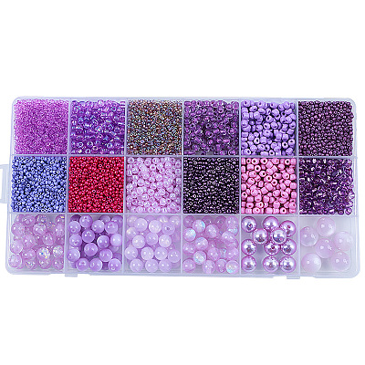 DIY 18 Style Resin & Acrylic Beads Jewelry Making Finding Kit DIY-NB0012-04F-1