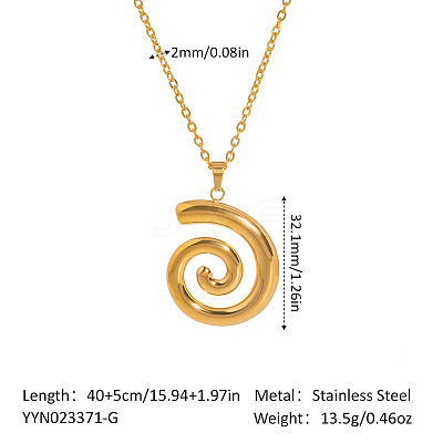 Minimalist Ocean 304 Stainless Steel Pendant Necklaces for Women HW3248-2-1