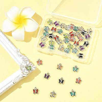 45Pcs 9 Colors Glass Charms KK-FS0001-67-1