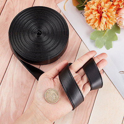 Flat PU Imitation Leather Cord LC-WH0006-05B-02-1