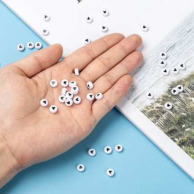 Flat Round Acrylic Beads MACR-PB37C9070-3-1