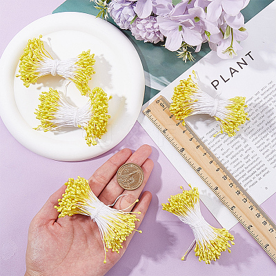 Cotton with Gypsum Artificial Flower Core for Hairpin Accessories DIY-WH20001-21A-1