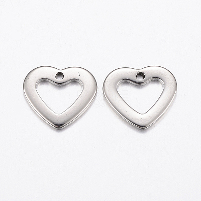 Tarnish Resistant 304 Stainless Steel Open Heart Charms LS-STAS-L200-67P-1