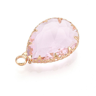 Transparent Glass Pendants KK-N283-02H-G-1
