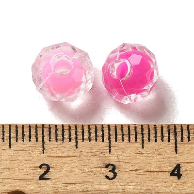Transparent Frosted Acrylic Bead in Bead OACR-H039-07-1