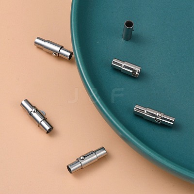 Tarnish Resistant Smooth 304 Stainless Steel Locking Tube Magnetic Clasps STAS-H019-5-1