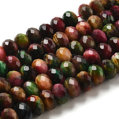 Natural Rainbow Tiger Eye Beads Strands G-NH0002-D03-04-1