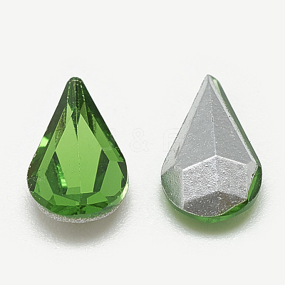 Pointed Back Glass Rhinestone Cabochons RGLA-T082-6x10mm-20-1