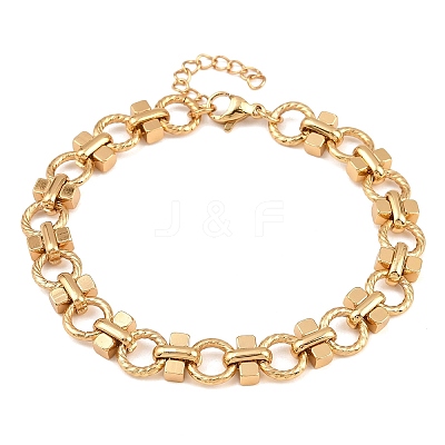 304 Stainless Steel Link Chain Bracelets for Women BJEW-H207-01F-G-1