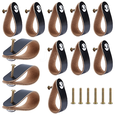 12 Sets PU Leather Door Handles FIND-NB0001-52-1