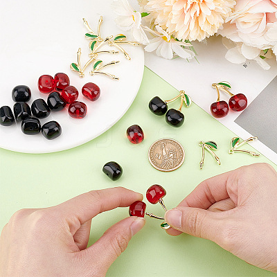 DIY Cherry Pendant Jewelry Kits DIY-PH0029-91-1
