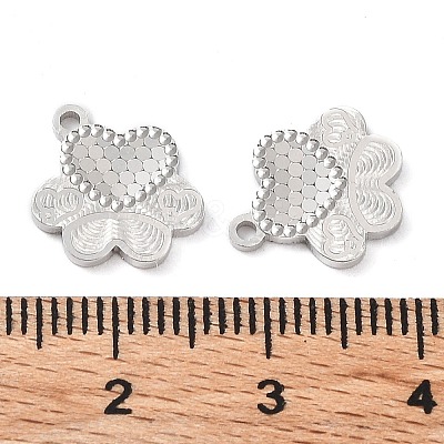 Rhodium Plated 925 Sterling Silver Charms STER-C003-03P-1