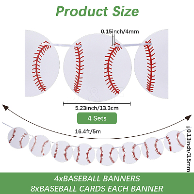 8Pcs Sports Party Decoration Paper Banner AJEW-CN0007-14D-1