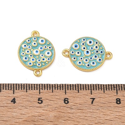 Brass Enamel Connector Charms CU-CBA6B6F-21G-1