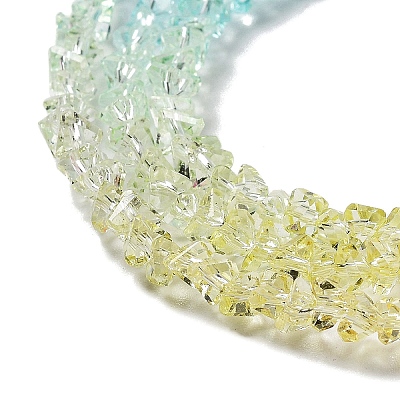 Transparent Glass Bead Strands GLAA-H023-03G-1
