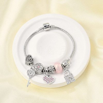 Alloy European Beads Charm Bracelets BJEW-F495-05P-1