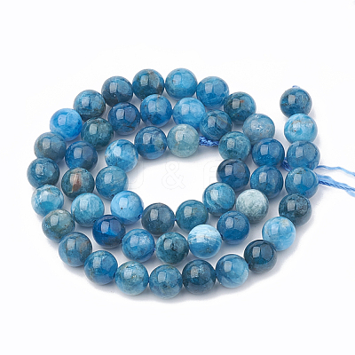Natural Apatite Beads Strands G-S333-8mm-012-1