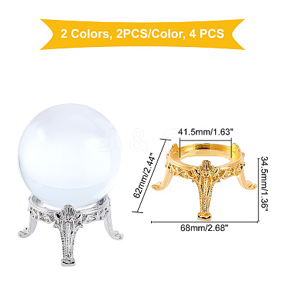 4Pcs 2 Colors Alloy Display Holder ODIS-GA0001-26-1