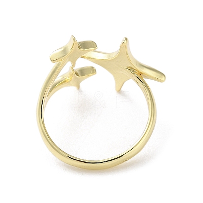 Brass Star Open Cuff Ring for Women LS-RJEW-A042-01B-1
