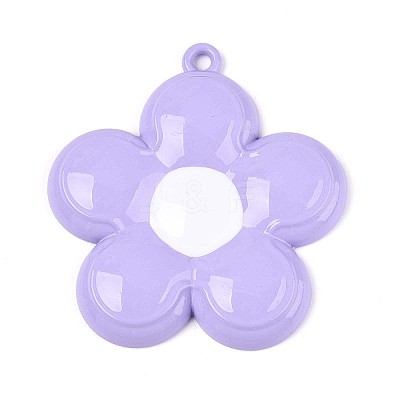 Spray Painted Alloy and Enamel Big Pendants PALLOY-T092-80B-1