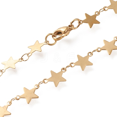 PVD Vacuum Plating 304 Stainless Steel Link Chain Necklaces STAS-I156-26G-1