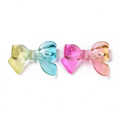 Two Tone Transparent Acrylic Beads X-OACR-P011-01A-1