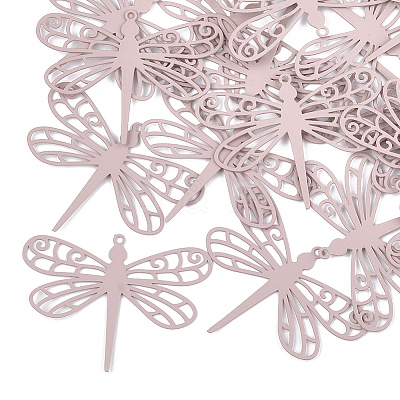 430 Stainless Steel Filigree Pendants LS-STAS-T042-08E-1