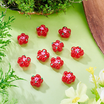 10Pcs Handmade Lampwork Beads LAMP-TADJ0001-01E-1