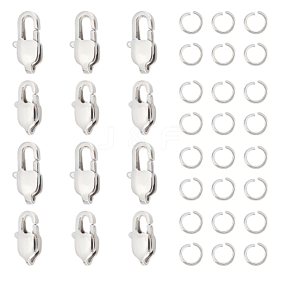 16Pcs 2 Size 304 Stainless Steel Lobster Claw Clasps STAS-UN0040-76B-1