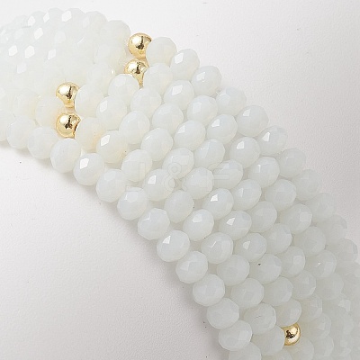 6Pcs 6 Style Natural Shell & Glass Star & Round Beaded Stretch Bracelets Set for Women BJEW-JB09945-01-1