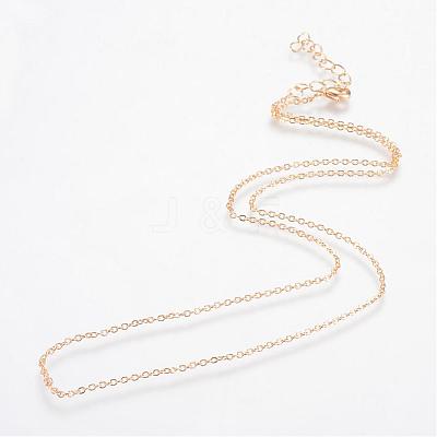 Iron Cable Chains Necklace Making MAK-R016-50cm-G-1